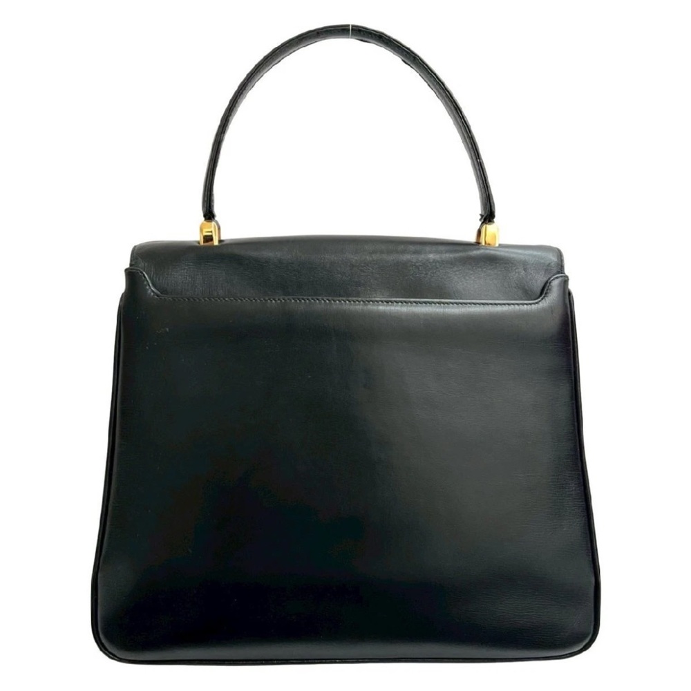 Gucci Black Leather Satchel with Gold Accents - Picture 4 of 11